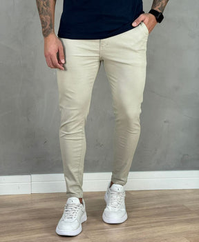 Calça Alfaiataria Areia Masculina Skinny - Codi Jeans