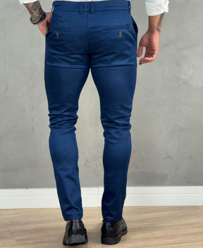 Calça Alfaiataria Azul Bic Masculina Slim - Guilherme Soul