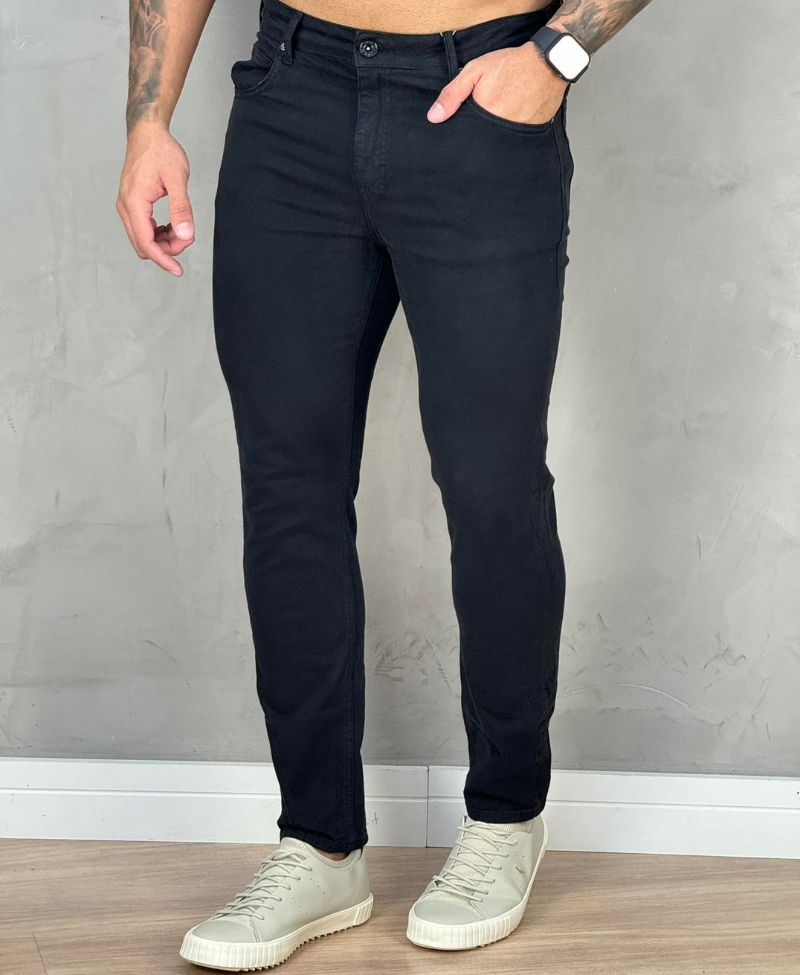 Calça Sarja Preto Masculina Slim Alexandre - Forum