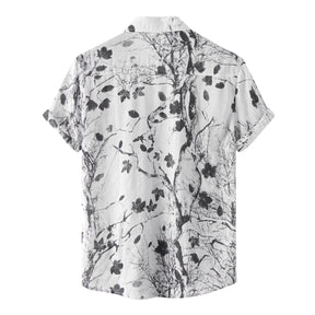 Camisa Masculina Manga Curta Estampada Floral