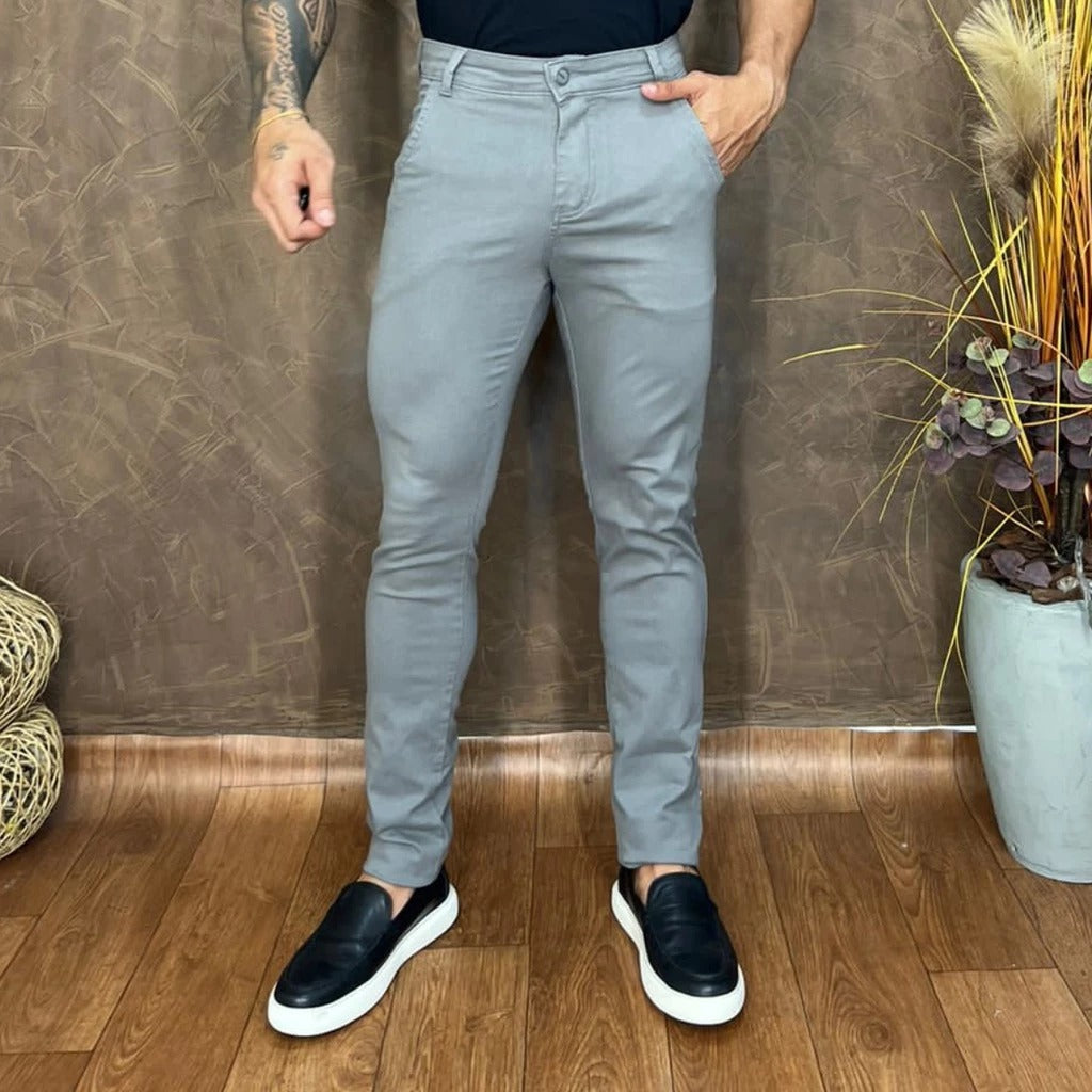 Calça Alfaiataria Sarja Sport Fino - Compre 1 Leve 2